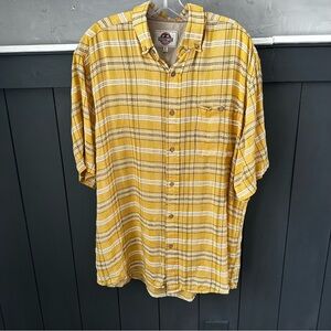 Field and Forest‎ Yellow Plaid Men's Shirt size XL